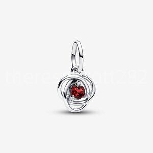 Pandora True Red Eternity Circle Dangle Charm